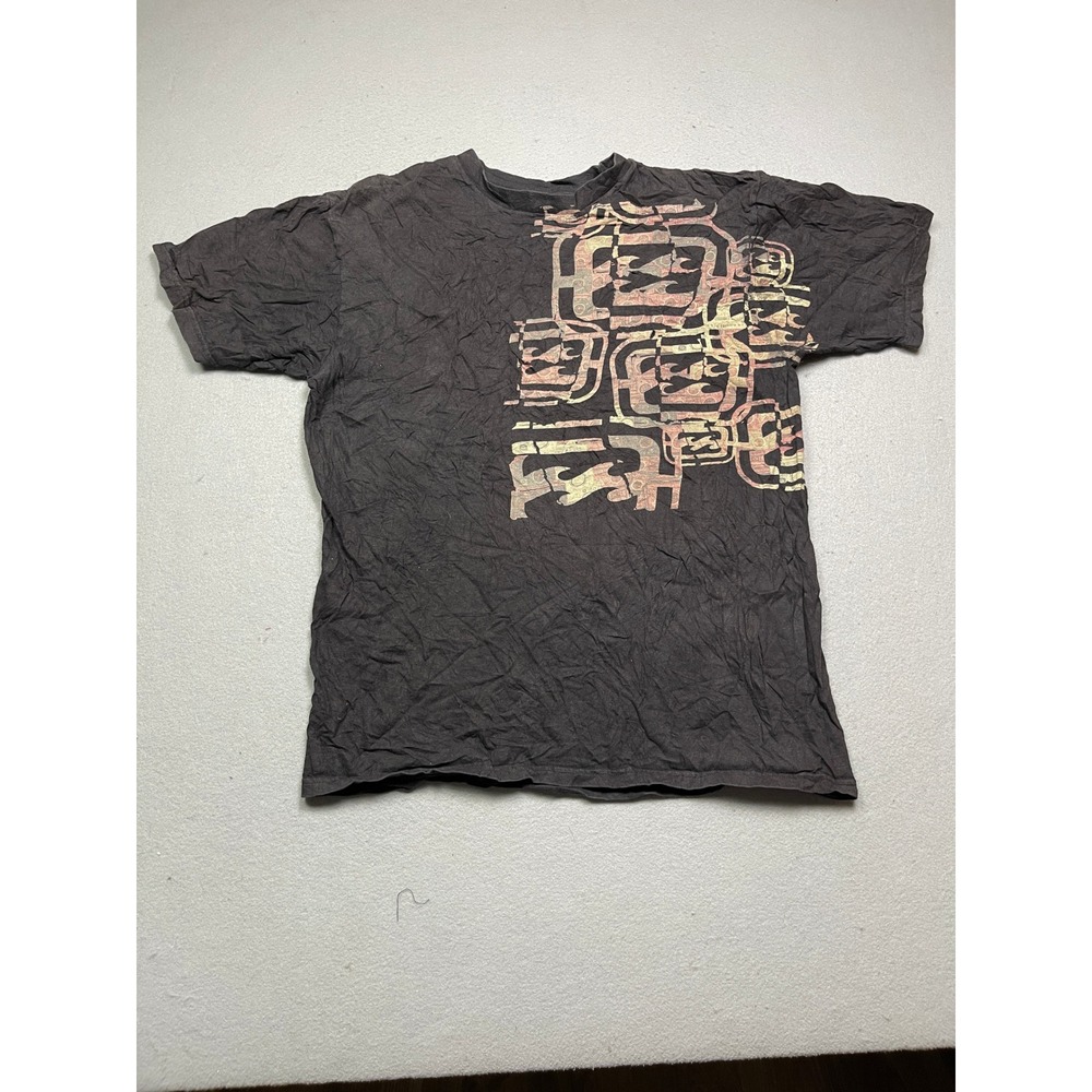 Billabong T Shirt Cotton Charcoal Grey Graphic Print Mens Medium